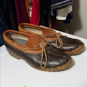 L.L. Bean Brown and Tan Leather Boots